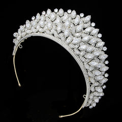New Design Zirconia Tiaras Bridal Crowns Classic Rhinestone Quince Crowns