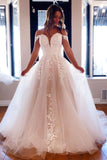 Ivory Lace Prom Evening Dresses Off the Shoulder Formal Dress