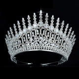 Classic Design Princess Crown Elegant Bride Crowns Women Zircon Crowns