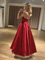 Floor Length Red Lace Prom Dresses 2024 Backless Long Evening Dresses