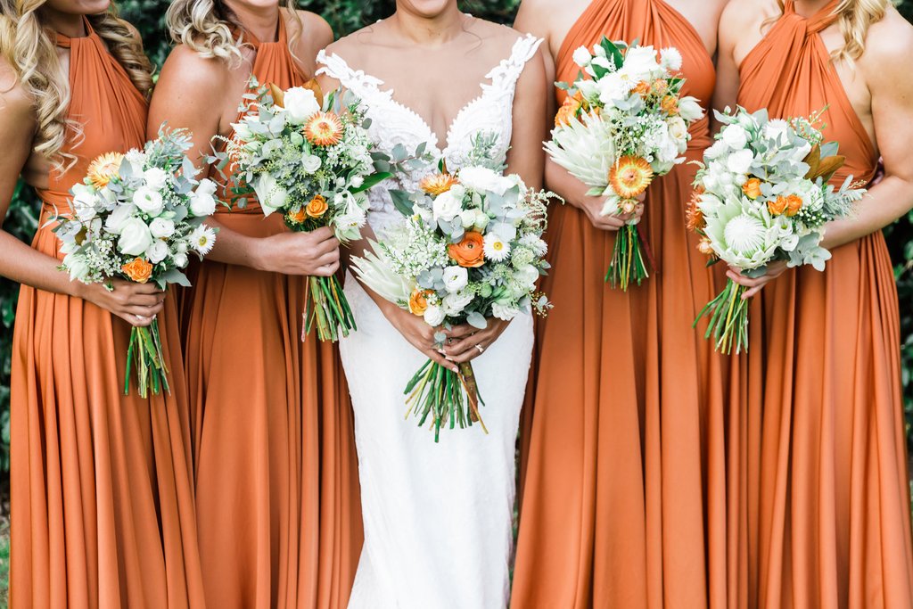 light orange bridesmaid dresses Long Sleeve V Neck Lisposa Waist Line Light Orange Bridesmaids Dresses