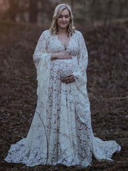 Sexy Maternity Dress Boho Lace Baby Shower Dress Cheap Pregnancy Photoshoot Dress