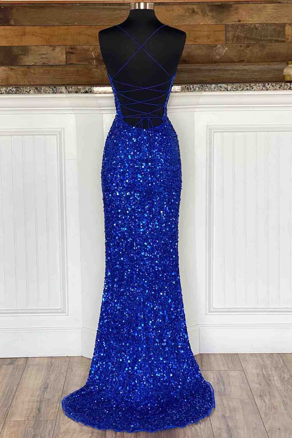 fancy royal blue dresses Elegant Royal Blue Silk Evening Gown: Handcrafted Luxury Maxi Dress With Slit
