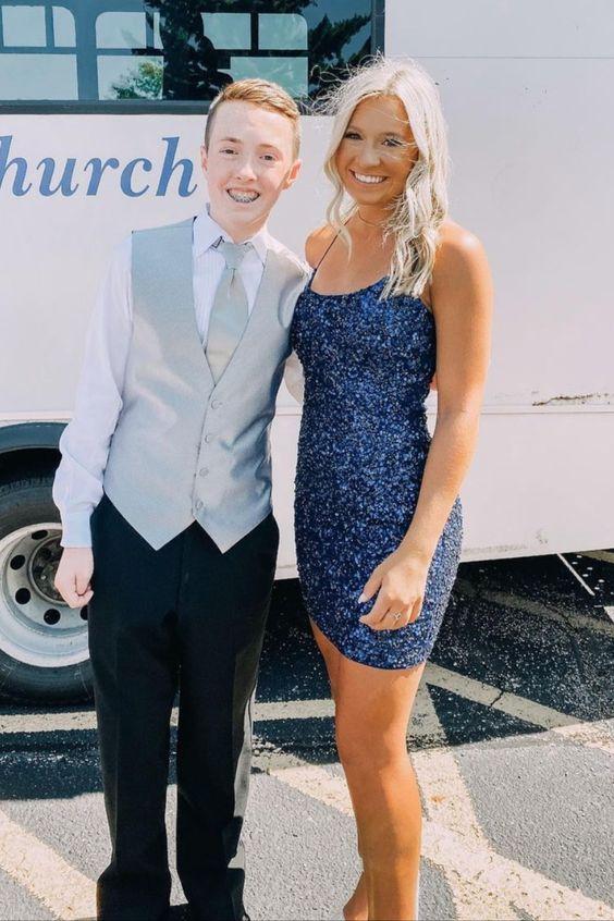 hoco dresses 2025 navy blue Navy Blue Blue Sparkly Homecoming Dress Tight Navy Blue Sequin 2025 Short Homecoming Dresses Party Dress