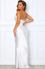 Cheap Long Bridesmaid Dresses Beach Floor Length Wedding Guest Dresses UK