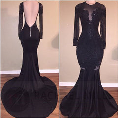 Black Prom Dresses Open Back