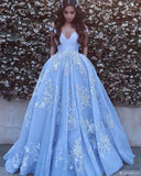 Off the Shoulder Blue Prom Dresses 2023 Lace A Line Evening Gowns