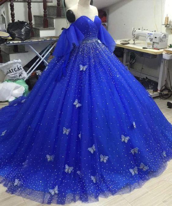 Royal Blue Quinceanera Dresses With Lace Applique Halter Neck Sweet 16 Dress  Vestido De 15 Anos Ball Prom Gowns From 182,91 € | DHgate