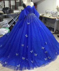 Princess Royal Blue Quinceanera Dresses 2024 Sweetheart Beaded Sweet 16 Dress