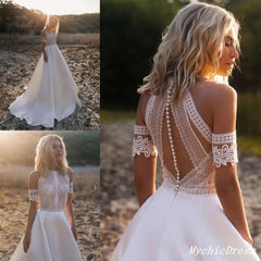 Hot Lace Boho Casual Wedding Dresses 2024 Beach Off Shoulder Bridal Wear