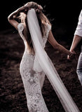 Gorgeous Lace Vintage Boho Wedding Dresses Mermaid Long Bridal Gowns