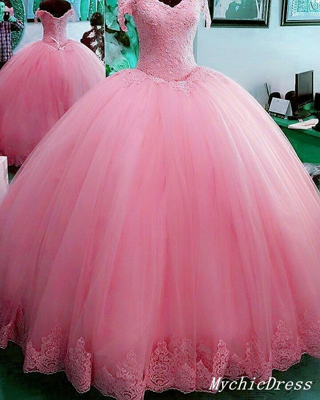 Lace Quinceanera Dresses Hot Pink