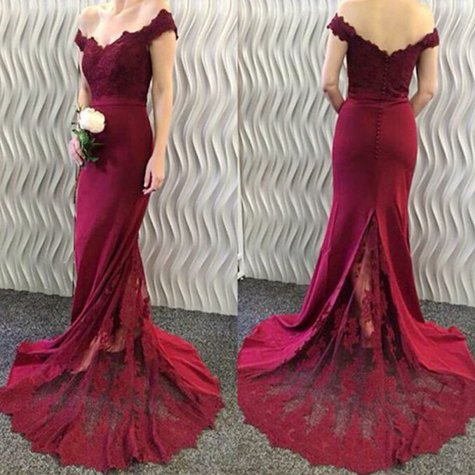 Burgundy Bridesmaid Dress