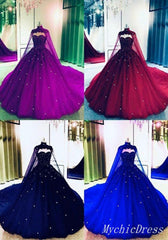 2024 Ball Gown Appliques Crystals Gothic Black Wedding Dresses Sleeveless with Cape