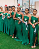 Multiway Mermaid Emerald Green Bridesmaid Dresses Long Wedding Guest Dress