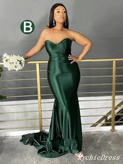 Cheap Multiway African Green Bridesmaid Dresses Velvet Emerald Wedding Guest Dress