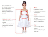 A-line Square Sleeveless Lace Flower Girl Dresses with Rhinestone Bowknot