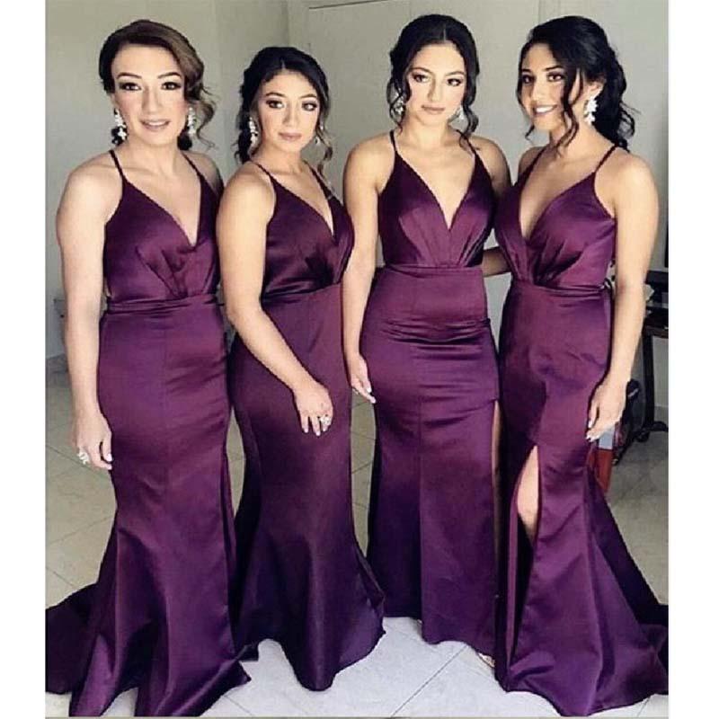 Purple Bridesmaid Dress Long 