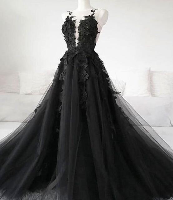 black wedding dress with veil