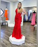 Hot Long Lace Cheap Prom Dresses Meramid Floor Length Evening Dress
