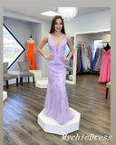 Hot Long Lace Cheap Prom Dresses Meramid Floor Length Evening Dress