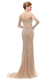 Gorgeous Mermaid Long Prom Dresses Spaghetti Straps Evening Gown