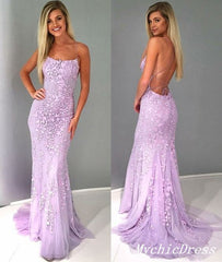 Cheap 2024 Long Lace violet Prom Dresses UK Mermaid Evening Dress Open Back