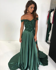 Sheath Off the Shoulder Lace Prom Dresses Long Evening Gowns