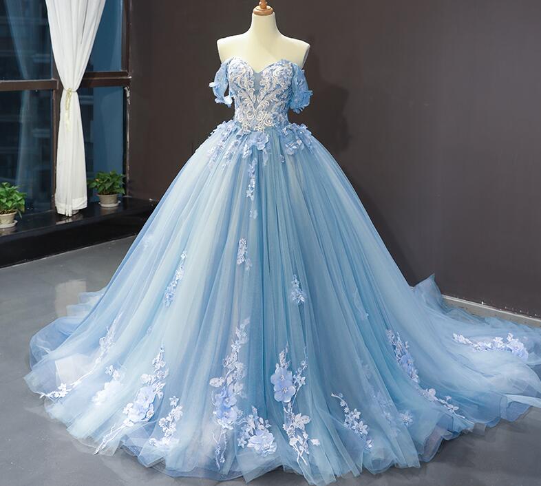 2024 Sweet 16 Blue Quinceanera Dresses