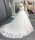 Real Lace Vintage Wedding Dresses UK A Line Off the Shoulder Bridal Gowns