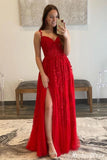 Sheath V Neck Red Lace Prom Dresses UK Long Evening Gowns