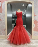 2024 Long Lace Mermaid Prom Dresses Champagne Evening Gown