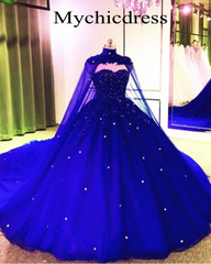 2024 Royal Blue Prom Dresses Ball Gown Sweet 16 Quinceanera Dress